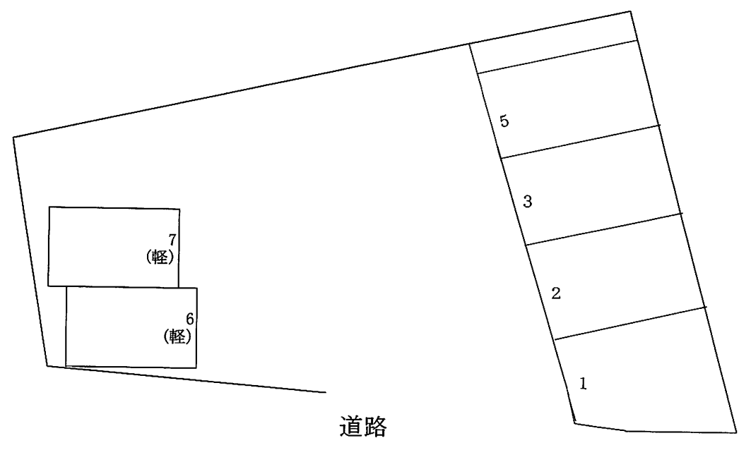 西台良第３パーキングの駐車配置図