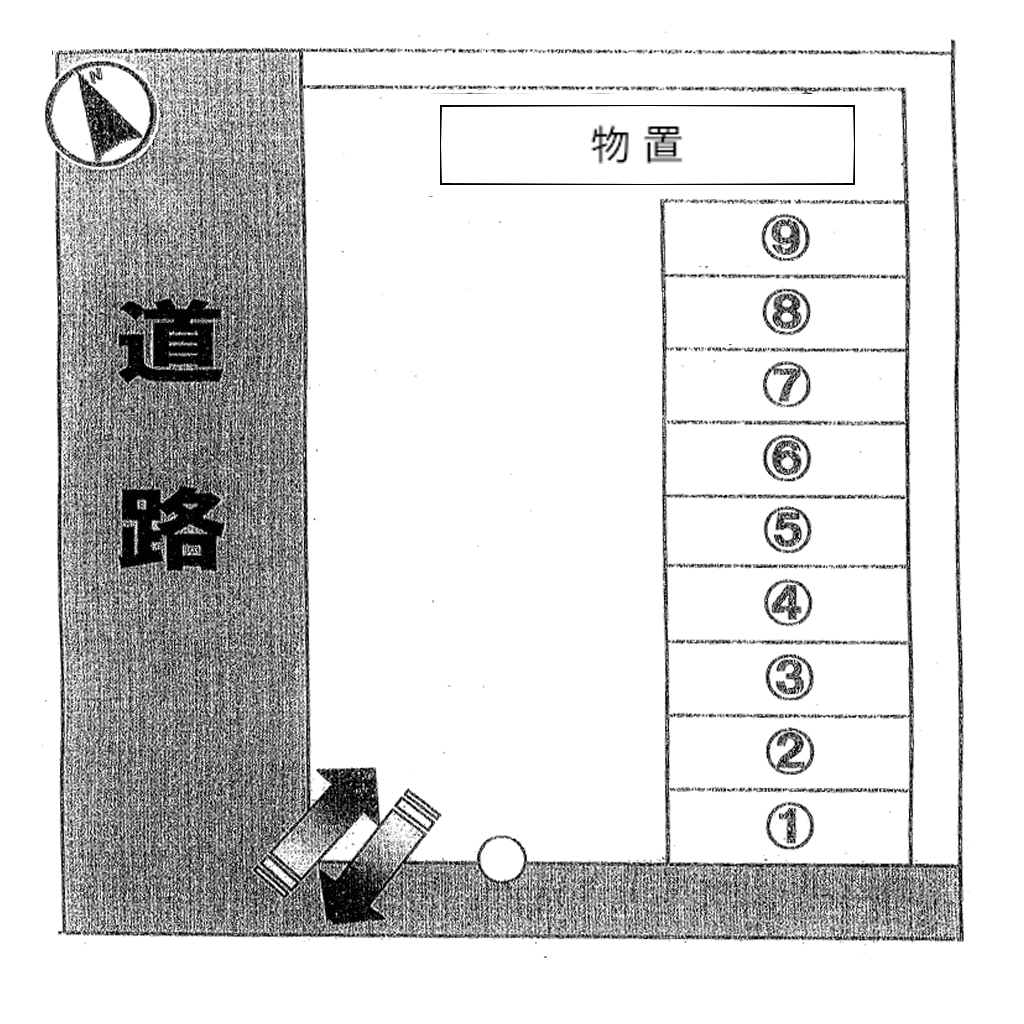 曽部パーキングの駐車配置図