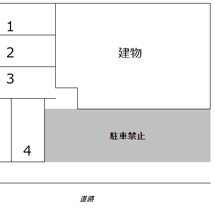 大町２丁目月極駐車場の駐車配置図