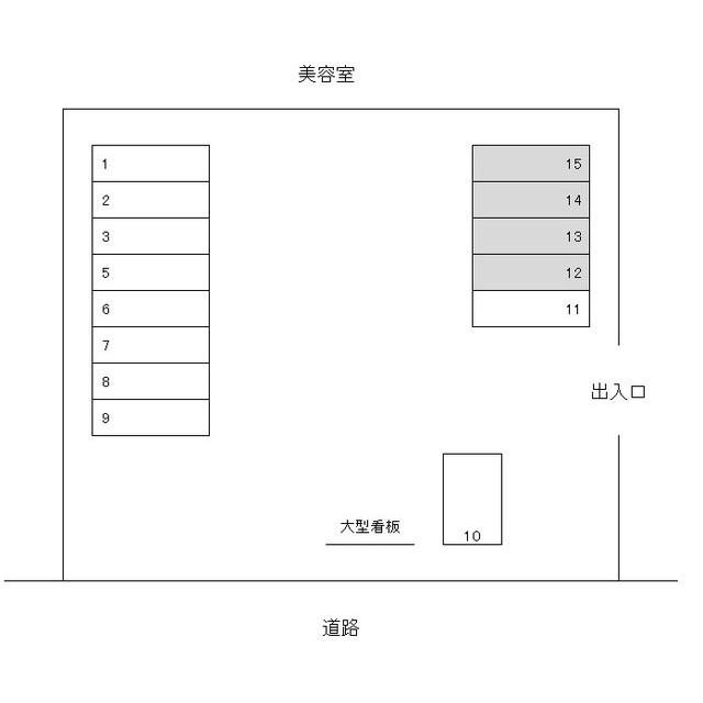 高田月極駐車場の駐車配置図
