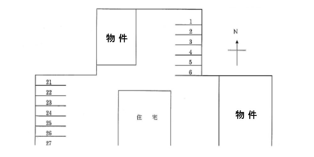 長田１丁目パーキングの駐車配置図
