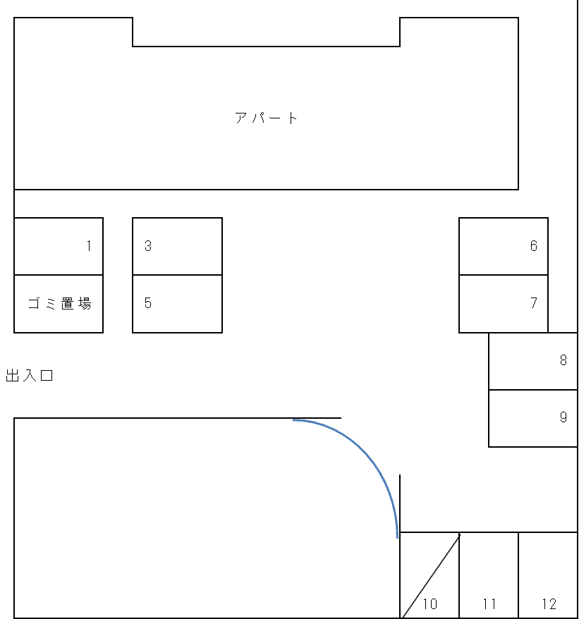 シャーメゾン中町パーキングの駐車配置図