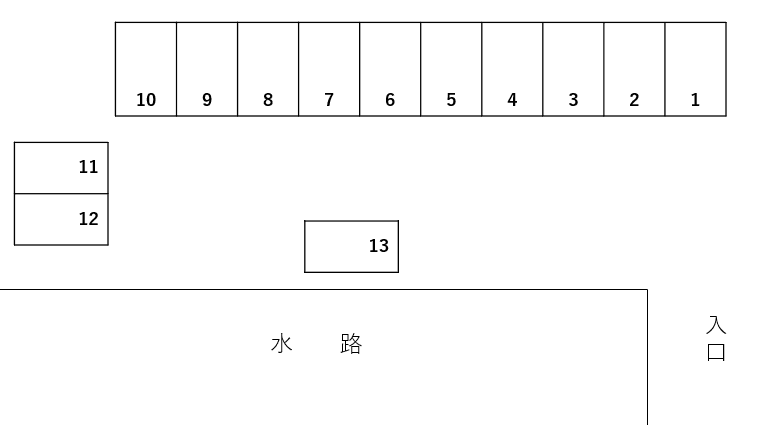 上坂谷　駐車場の駐車配置図