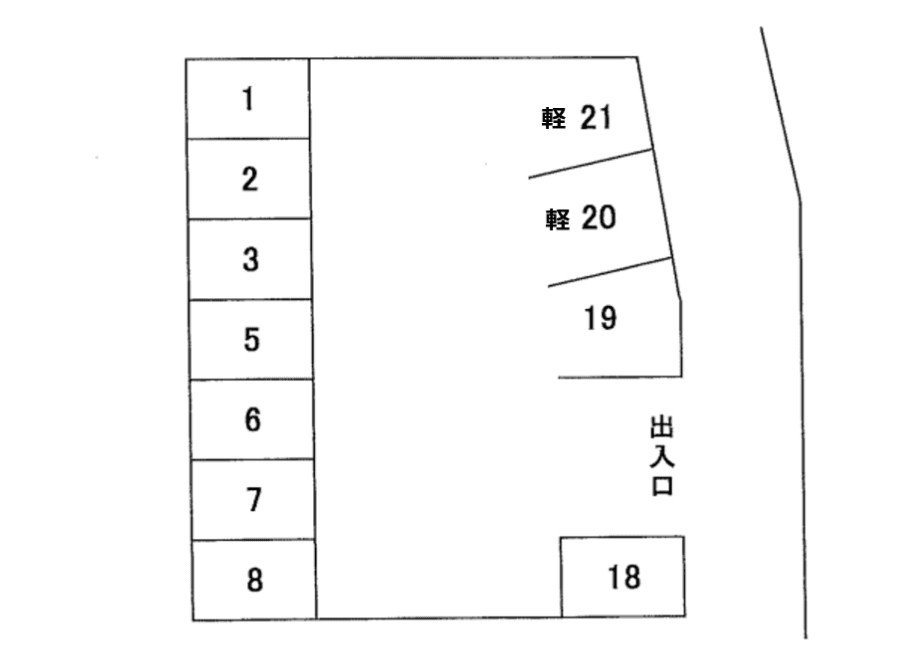 加110752駐車場の駐車配置図