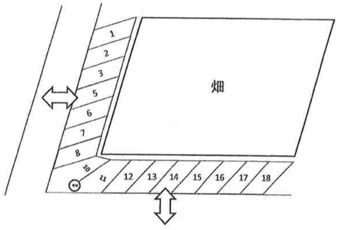センターバレー駐車場の駐車配置図