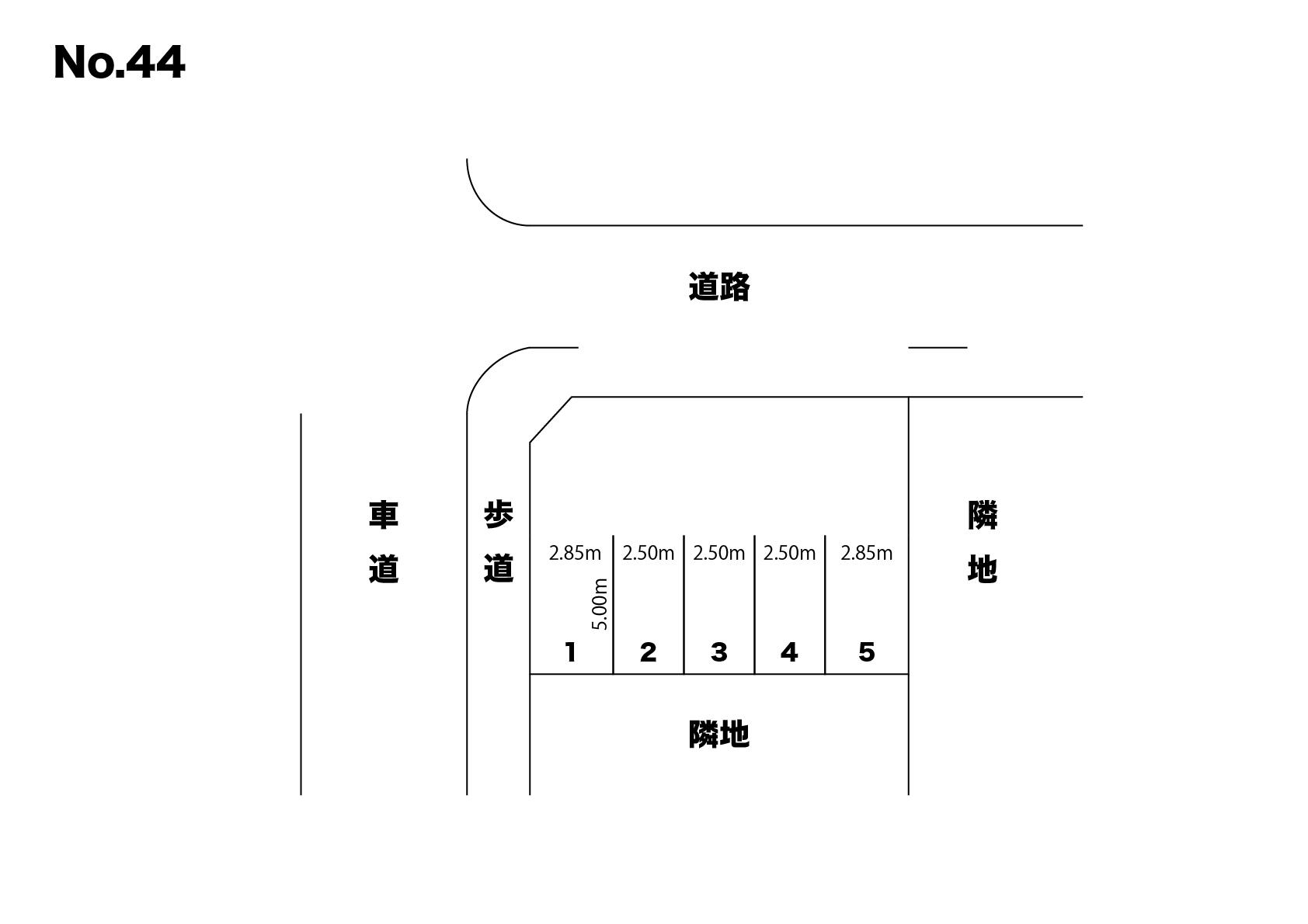 新藤駐車場（No.44）の駐車配置図