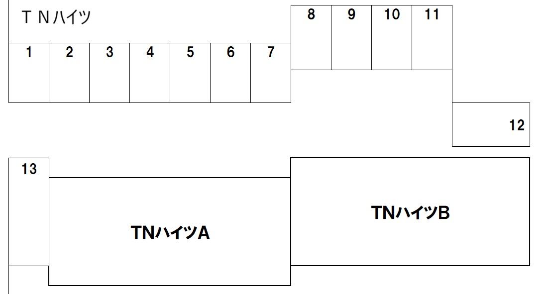 TNハイツの駐車配置図