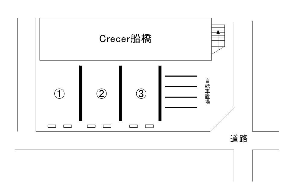Ｃｒｅｃｅｒ船橋駐車場の駐車配置図