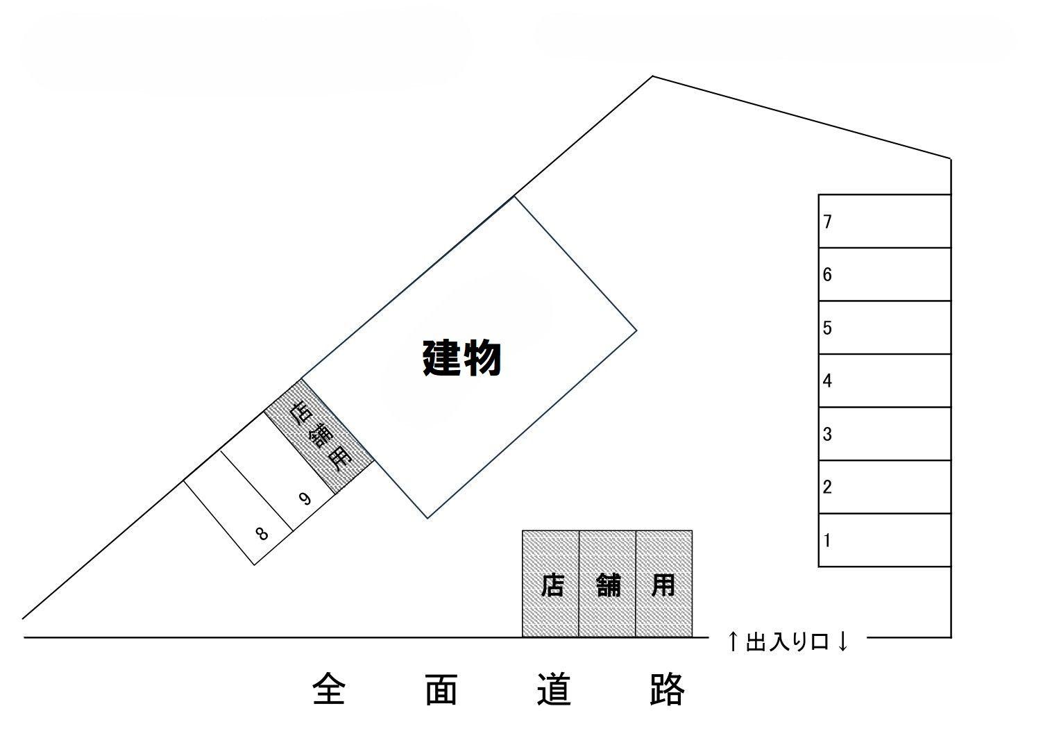 リヴァイヴ駐車場の駐車配置図