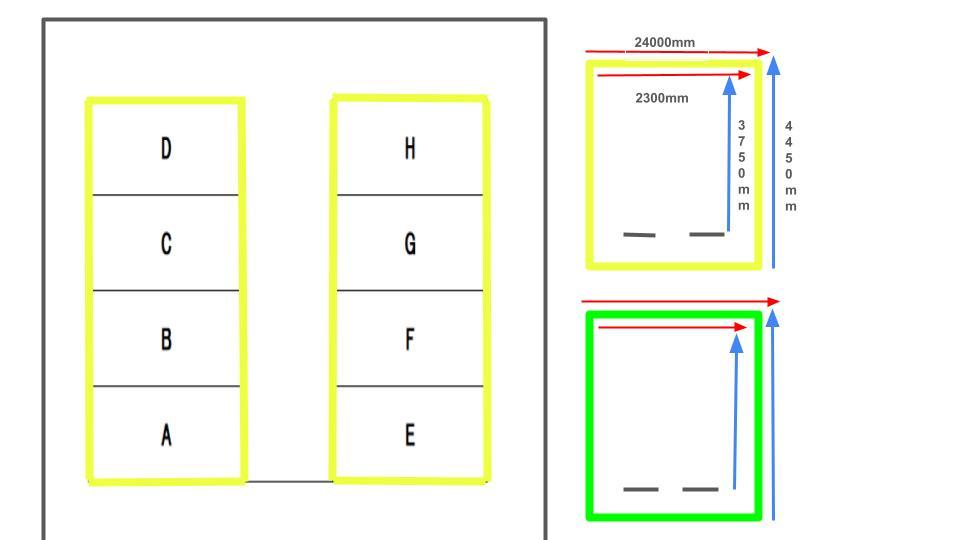 芳斉Ｈパーキングの駐車配置図
