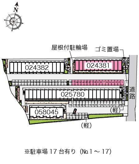 美リーフ　Ⅰ(24381)の駐車配置図