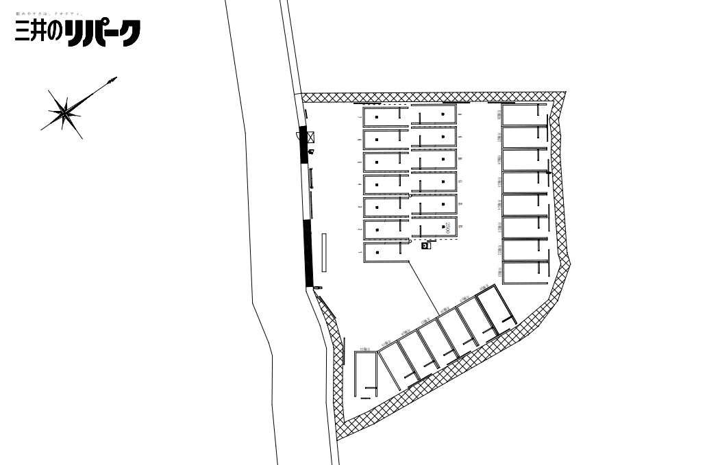 山陽西江井ヶ島駅北の駐車配置図