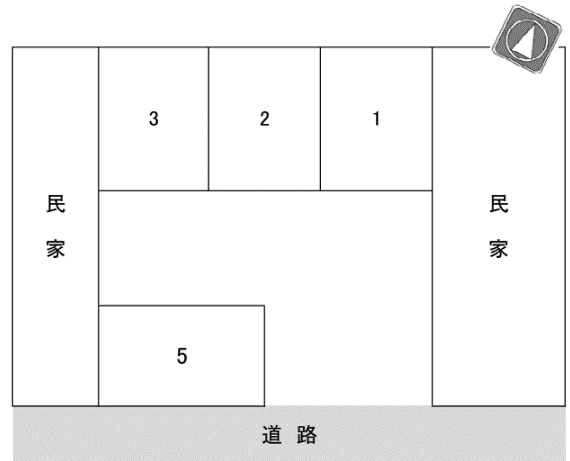 篠の風3丁目カトウパーキングの駐車配置図