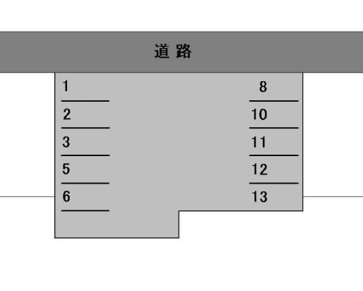 末広町３丁目月極駐車場の駐車配置図