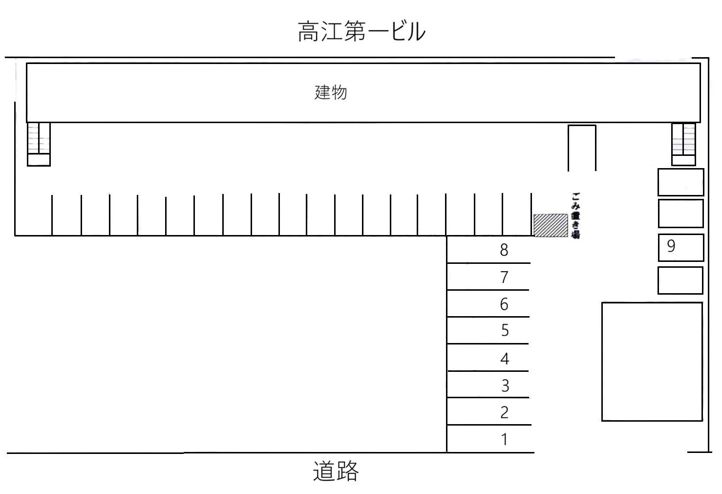 高江第一ビルの駐車配置図