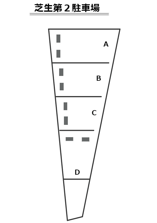 芝生第2駐車場の駐車配置図