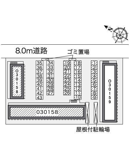エステートⅠ(30158)の駐車配置図