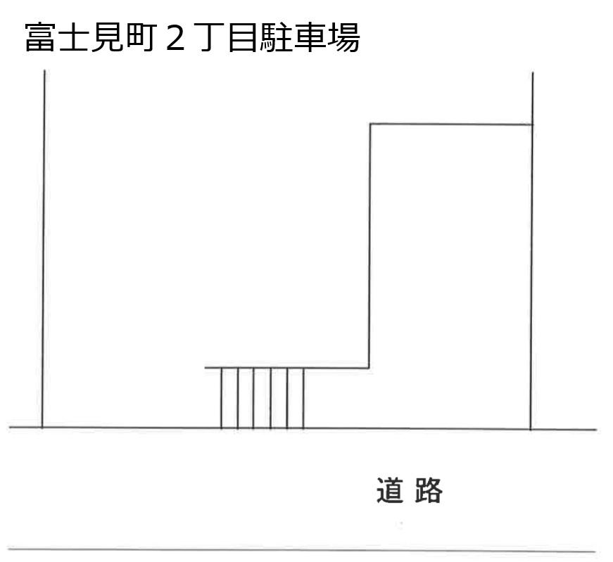 富士見町２丁目駐車場の駐車配置図