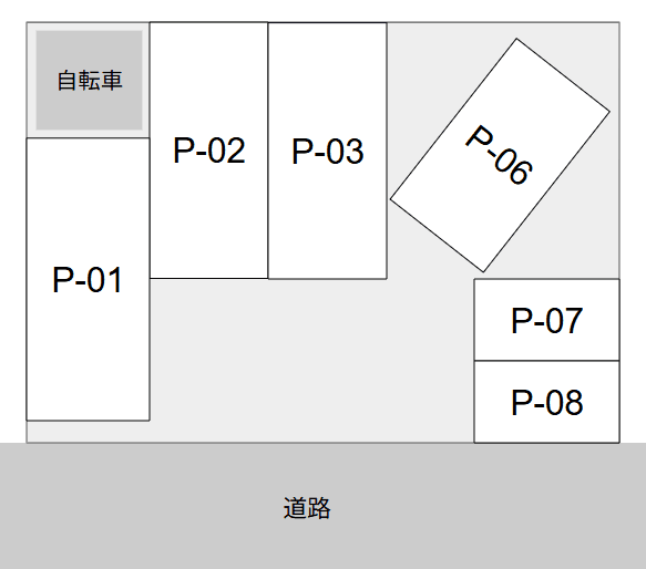 程久保１－２０－８駐車場の駐車配置図