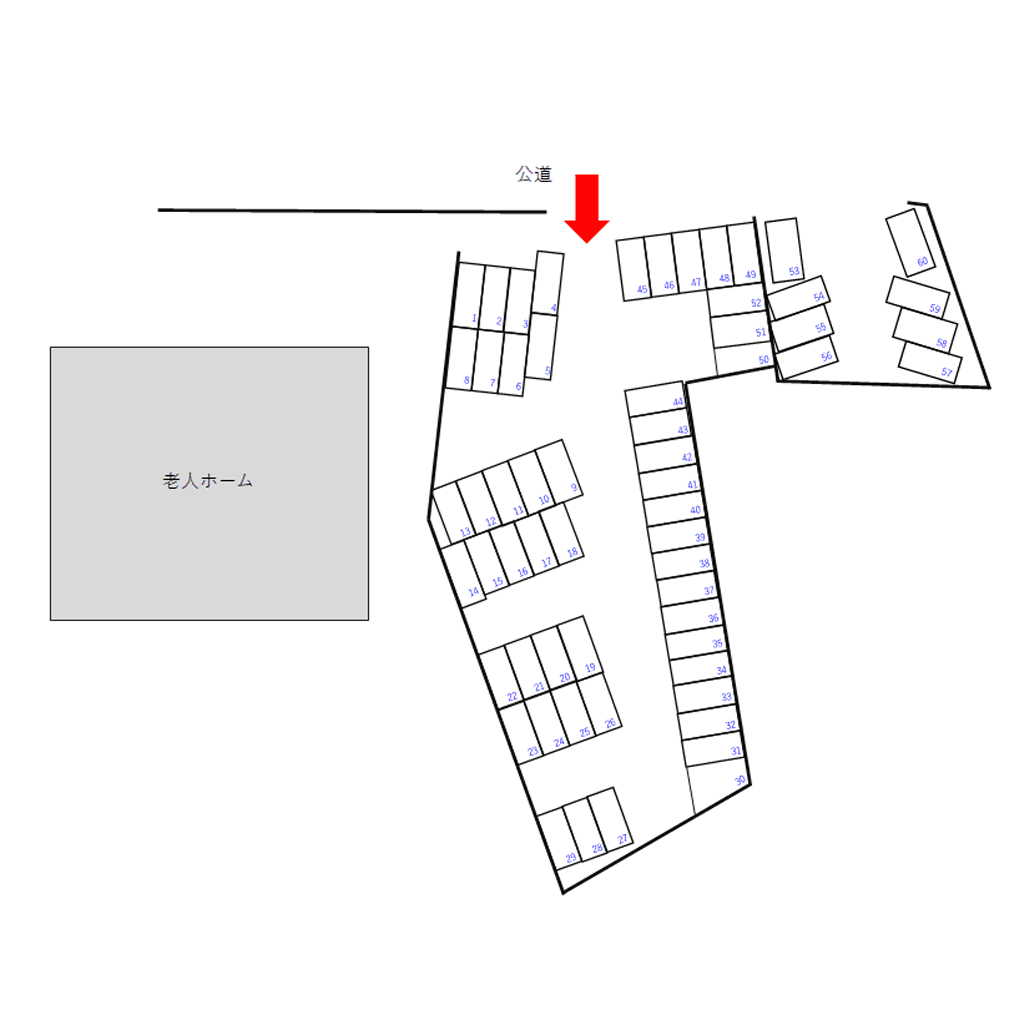 ファームパーキング３の駐車配置図
