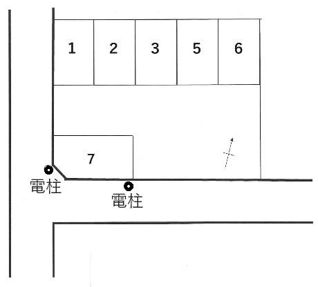 堀切谷部駐車場の駐車配置図