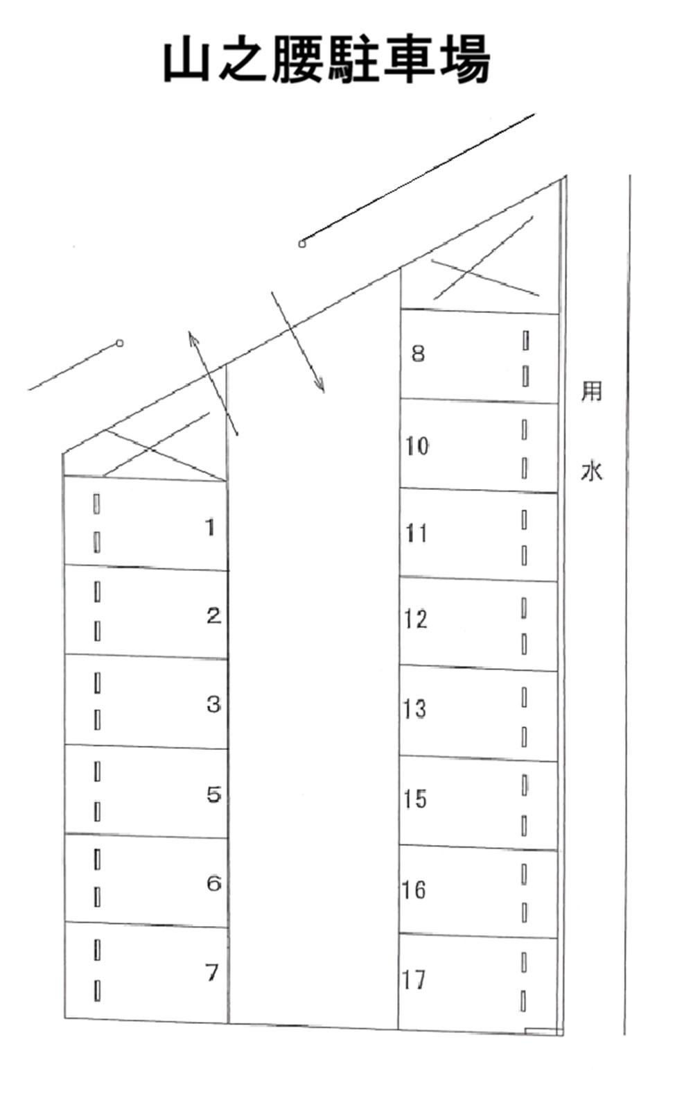山之腰駐車場の駐車配置図