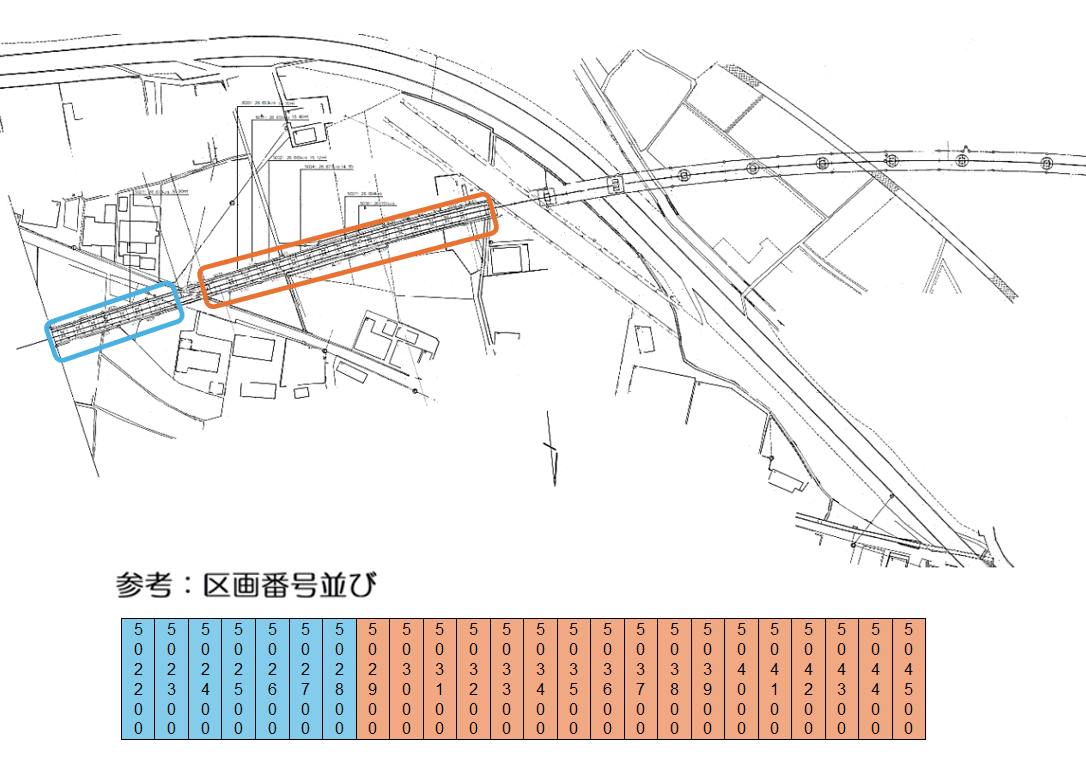 高架下35(5022-5045)の駐車配置図