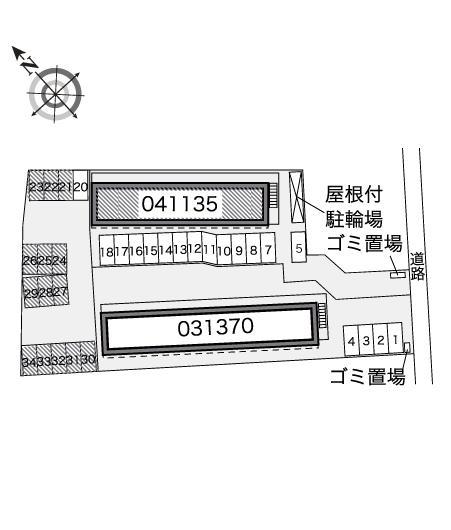 楽来Ⅱ(41135)の駐車配置図