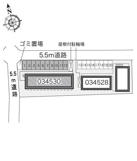 赤坂西棟(34530)の駐車配置図