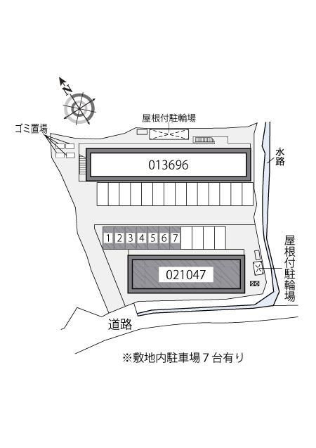 グリーンヒルⅢ(21047)の駐車配置図