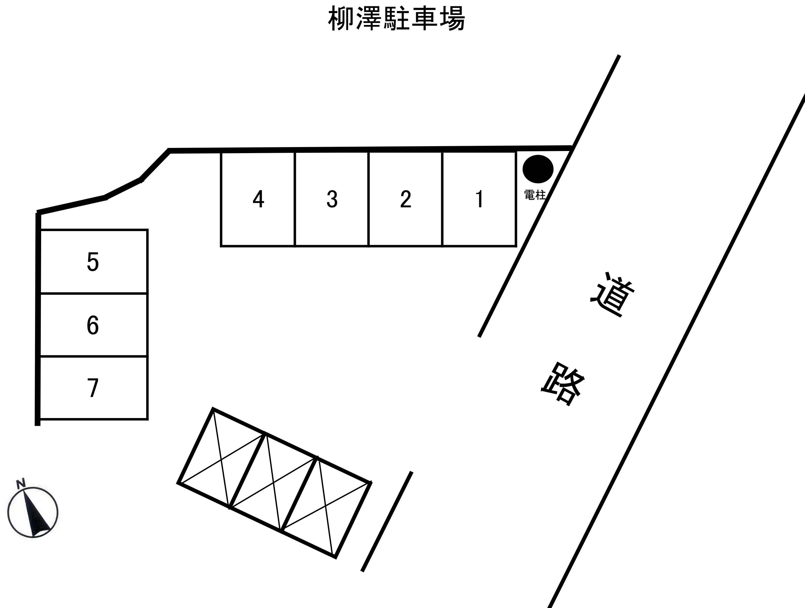 柳澤駐車場の駐車配置図