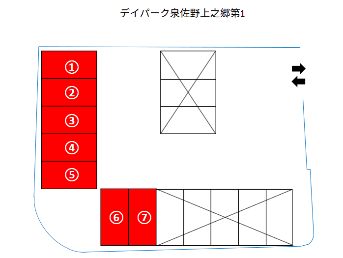 デイパーク泉佐野上之郷第1の駐車配置図