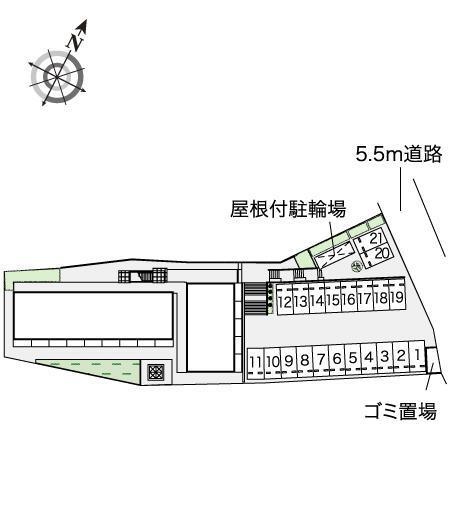 岸町(43075)の駐車配置図