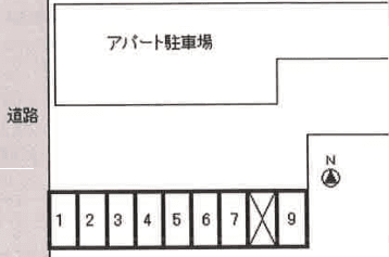 ベルフレール小白川パーキングの駐車配置図