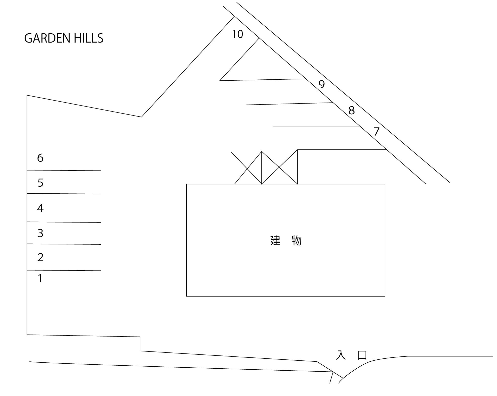 GARDEN HILLSの駐車配置図