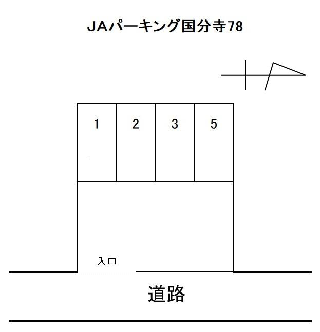 ＪＡパーキング国分寺78の駐車配置図