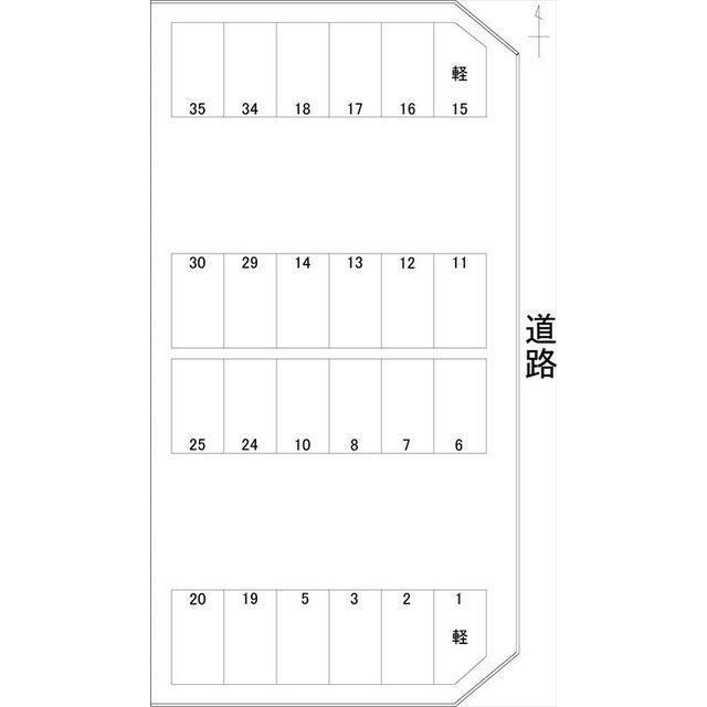 泉が丘Ｍ駐車場の駐車配置図