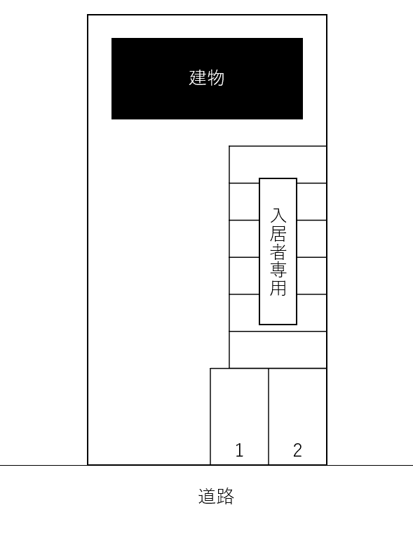 Cubic月極駐車場の駐車配置図