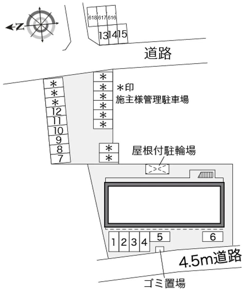 ＴｈｅＯⅡ(23507)　敷地外駐車場の駐車配置図