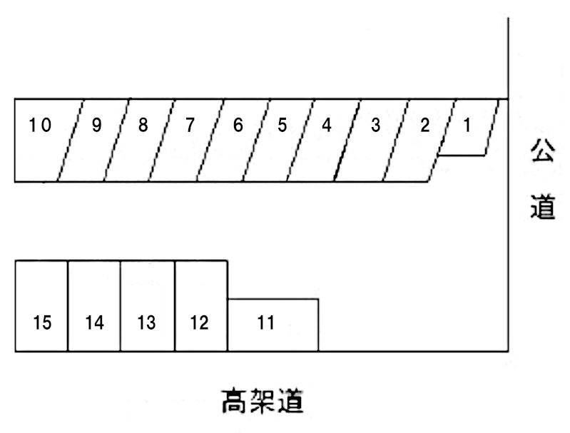 櫻パーキングの駐車配置図