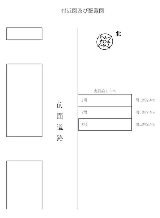 池島モータープールの駐車配置図