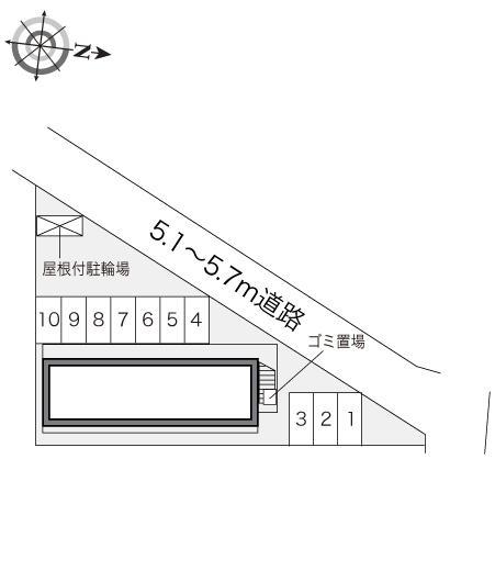 ウイング２(17733)の駐車配置図