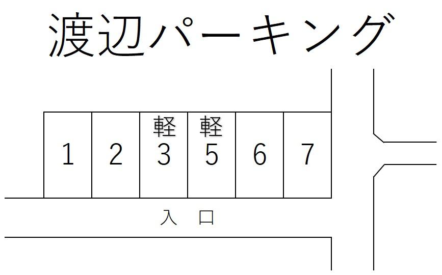 渡辺パーキングの駐車配置図