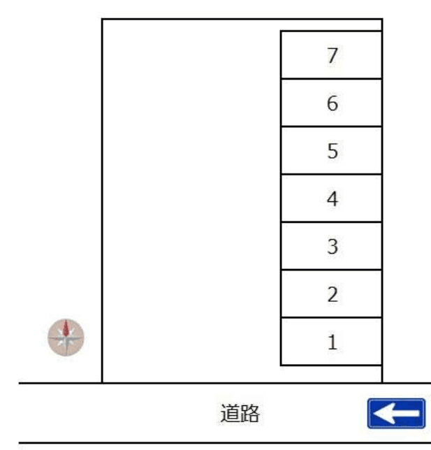 野口町松島様駐車場の駐車配置図