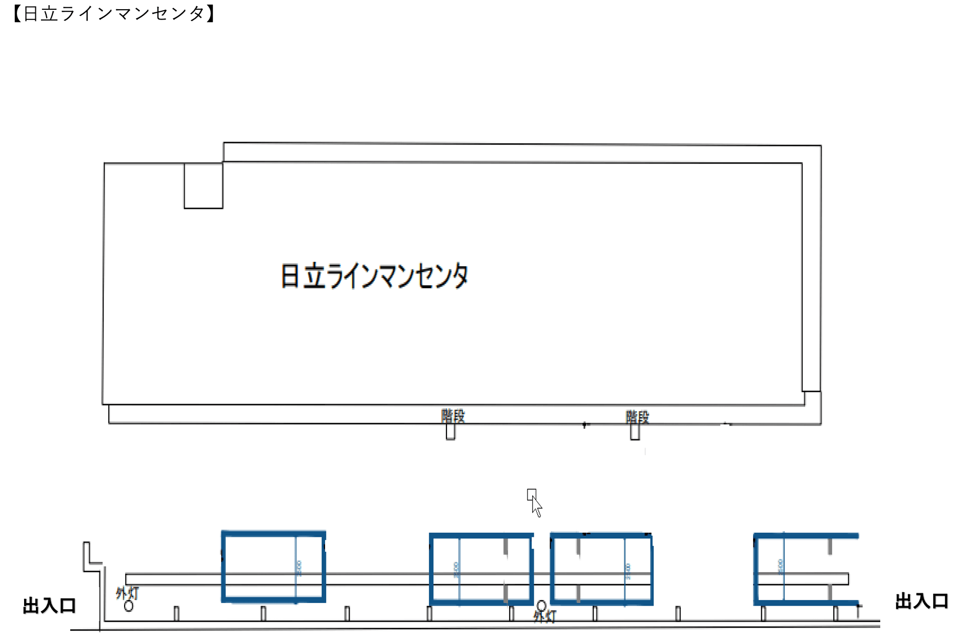 日立ﾗｲﾝﾏﾝｾﾝﾀ駐車場の駐車配置図