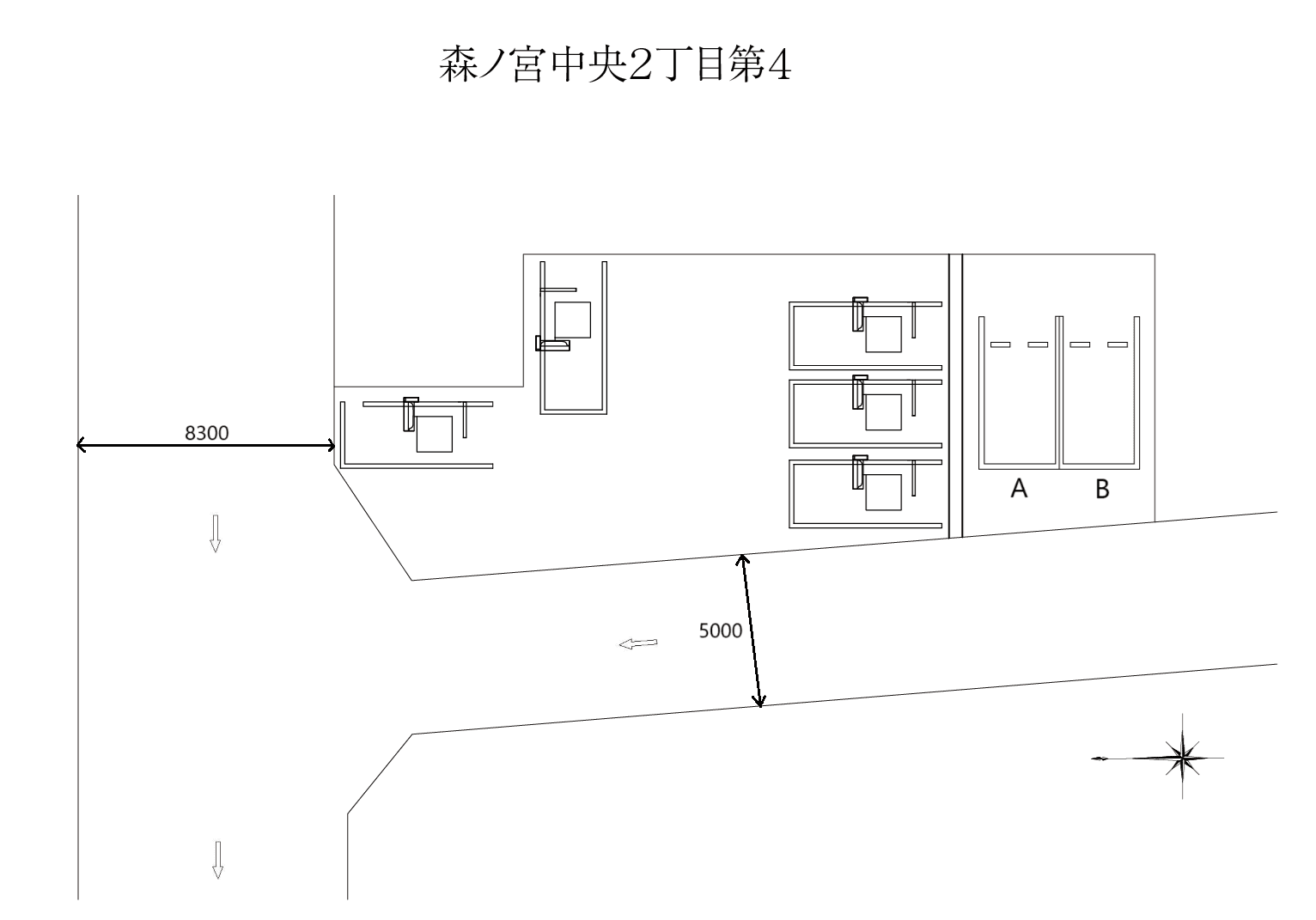 森ノ宮中央２丁目第４の駐車配置図