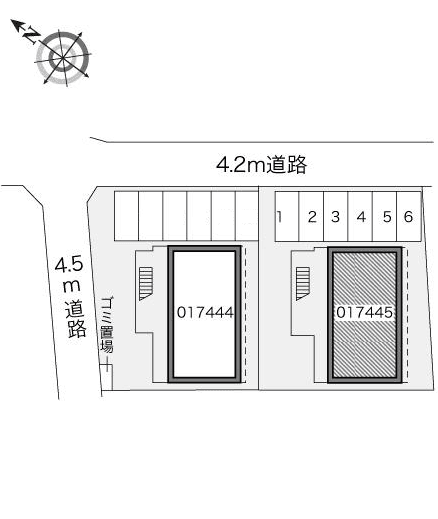 ハピネスⅡ(17445)の駐車配置図