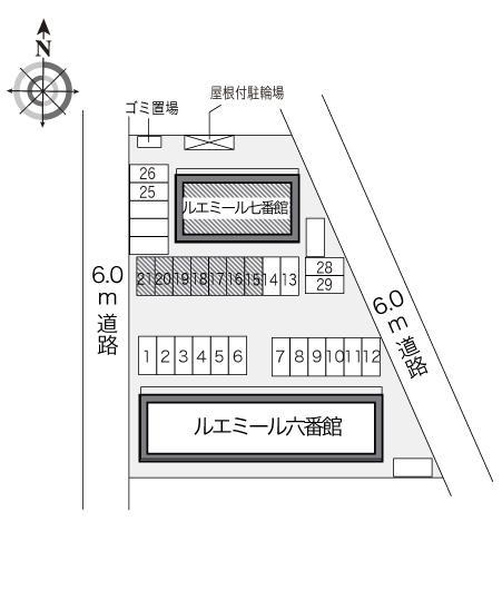 ルミエール七番館(22276)の駐車配置図