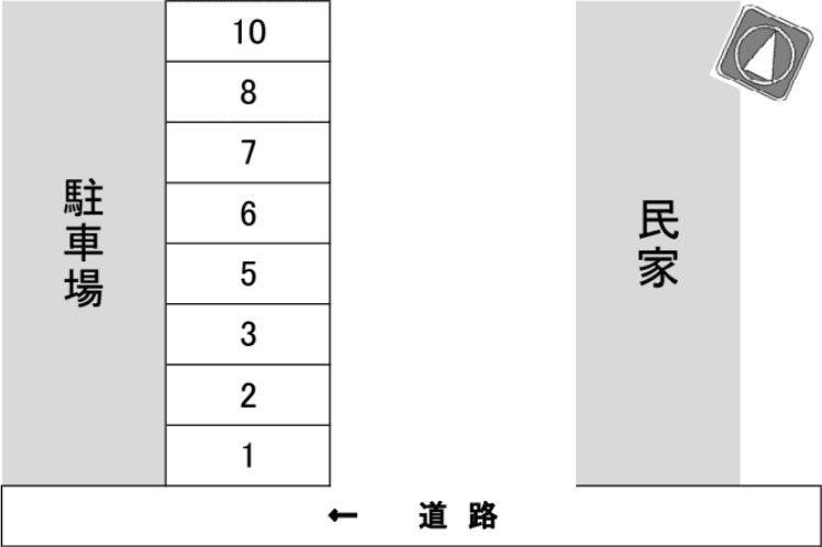 澤田パーキングの駐車配置図