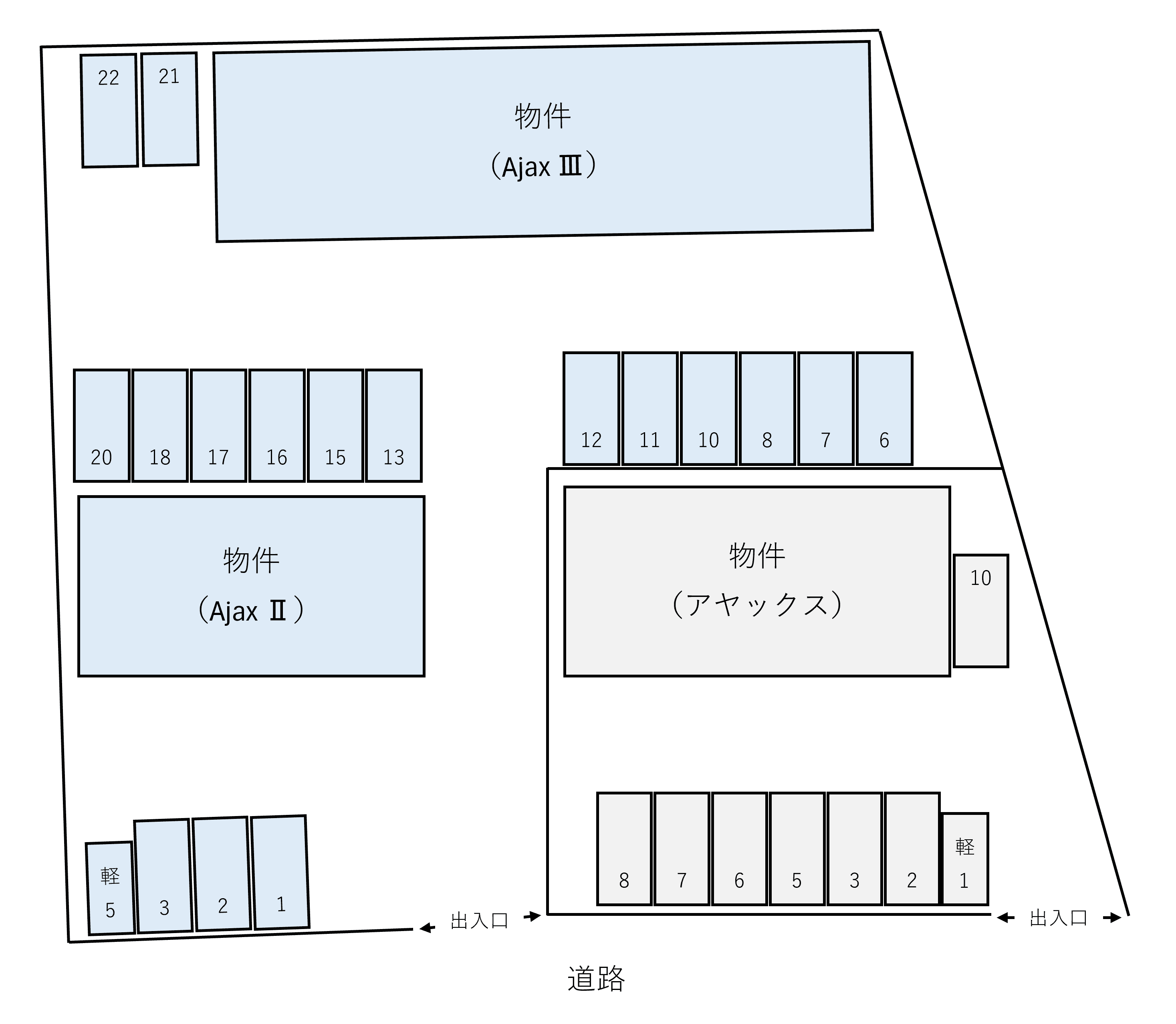 アヤックスの駐車配置図